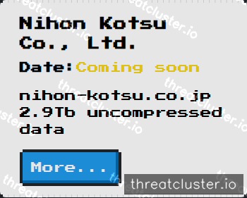 Leak-site post naming Nihon Kotsu Co., Ltd., captured by ThreatCluster