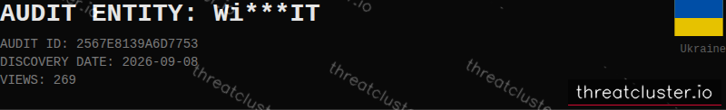 Leak-site post naming Wi***IT, captured by ThreatCluster