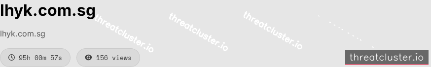 Leak-site post naming lhyk.com.sg, captured by ThreatCluster
