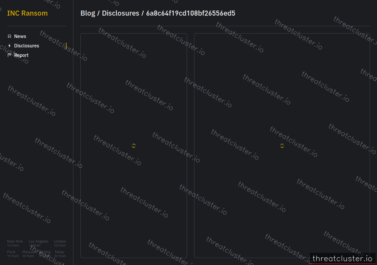 Leak-site post naming FFKR Architects, captured by ThreatCluster