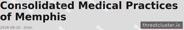 Leak-site post naming Consolidated Medical Practices of Memphis, captured by ThreatCluster