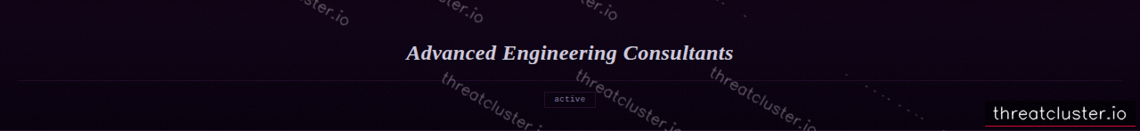 Leak-site post naming Advanced Engineering Consultants, captured by ThreatCluster