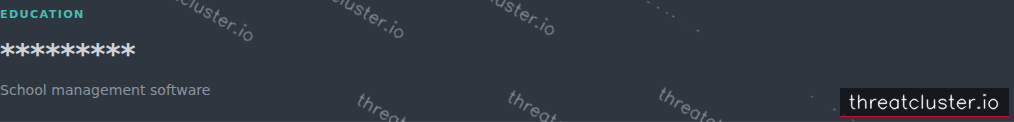 Leak-site post naming *********, captured by ThreatCluster