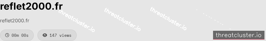 Leak-site post naming reflet2000.fr, captured by ThreatCluster