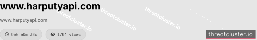 Leak-site post naming www.harputyapi.com, captured by ThreatCluster