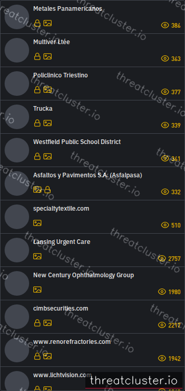 Leak-site post naming Policlinico Triestino, captured by ThreatCluster