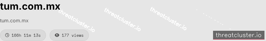 Leak-site post naming tum.com.mx, captured by ThreatCluster