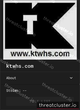 Leak-site post naming ktwhs.com, captured by ThreatCluster