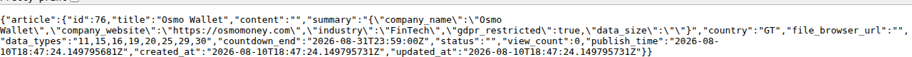 Leak-site post naming Osmo Wallet, captured by ThreatCluster