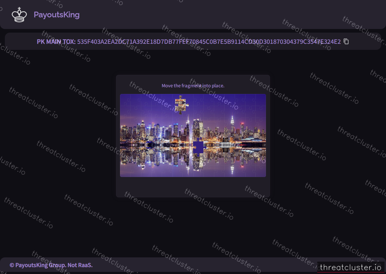 Leak-site post naming W****e, captured by ThreatCluster