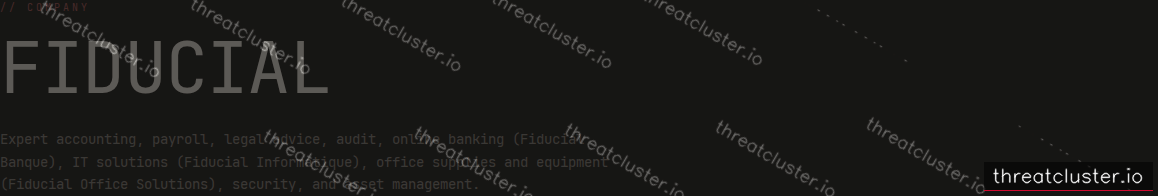 Leak-site post naming FIDUCIAL, captured by ThreatCluster