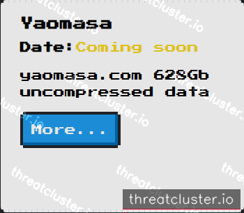 Leak-site post naming Yaomasa, captured by ThreatCluster