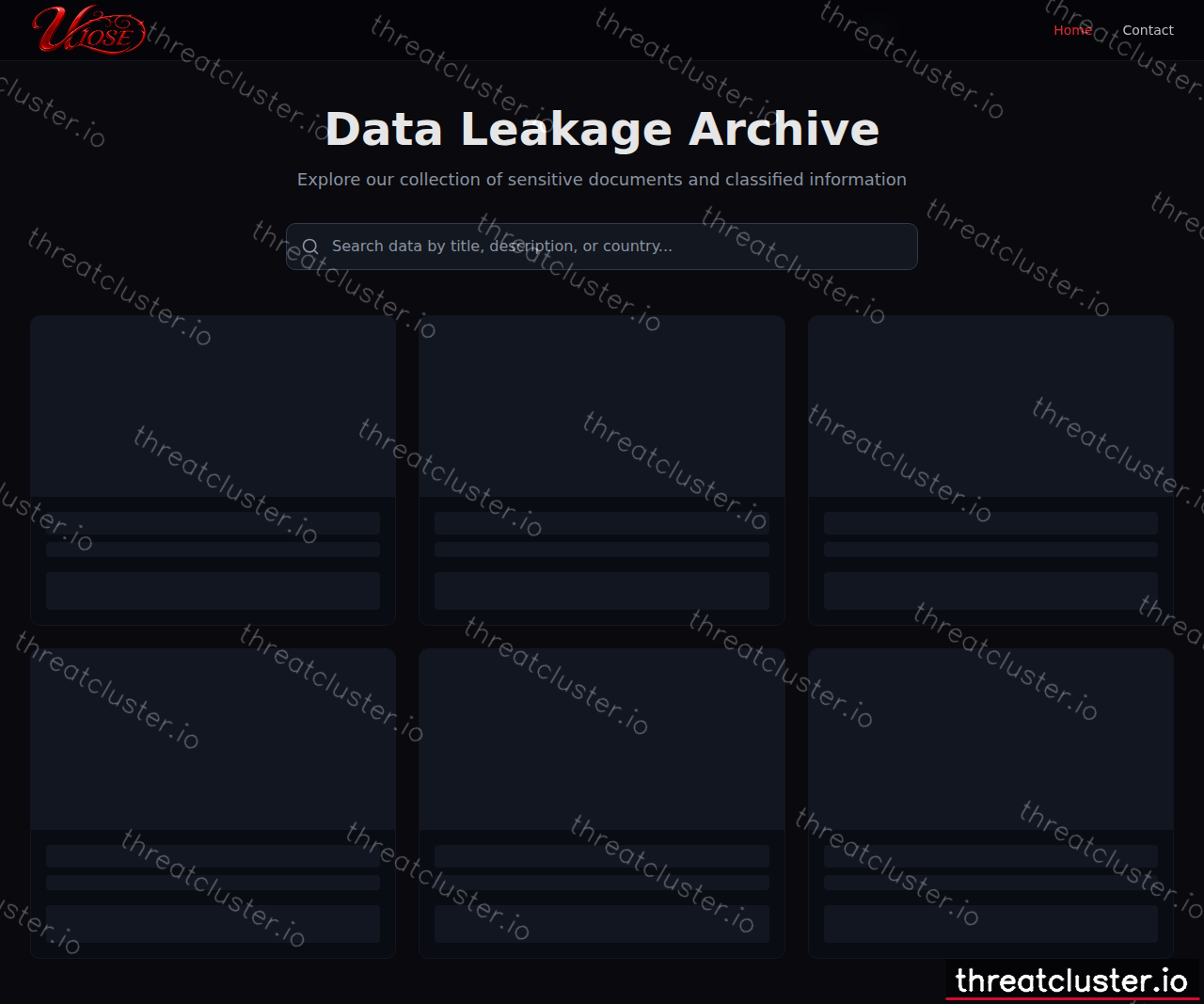 Leak-site post naming www.newyjh.com, captured by ThreatCluster