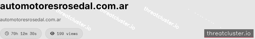Leak-site post naming automotoresrosedal.com.ar, captured by ThreatCluster