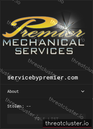 Leak-site post naming servicebypremier.com, captured by ThreatCluster