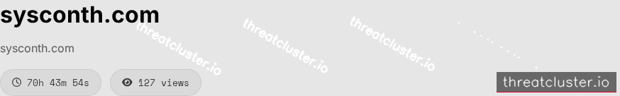 Leak-site post naming sysconth.com, captured by ThreatCluster