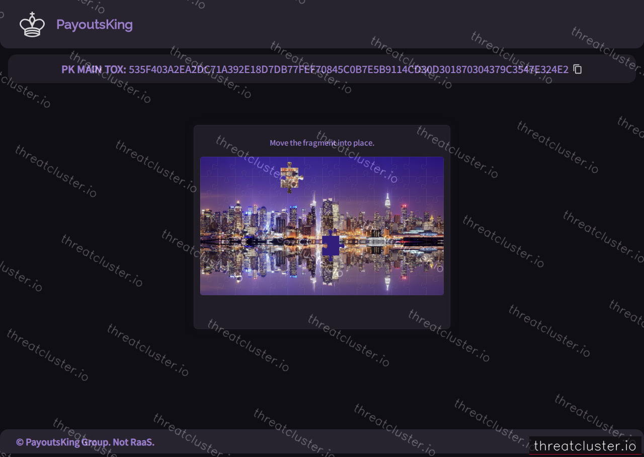 Leak-site post naming C****h, captured by ThreatCluster