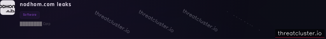 Leak-site post naming nodhom.com, captured by ThreatCluster