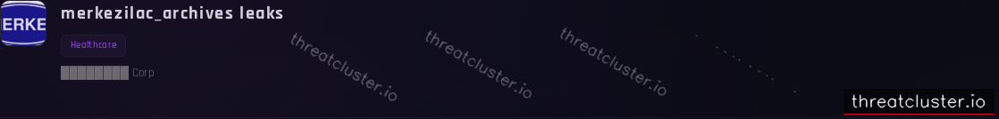 Leak-site post naming merkezilac_archives, captured by ThreatCluster