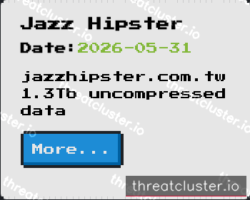 Leak-site post naming Jazz Hipster, captured by ThreatCluster