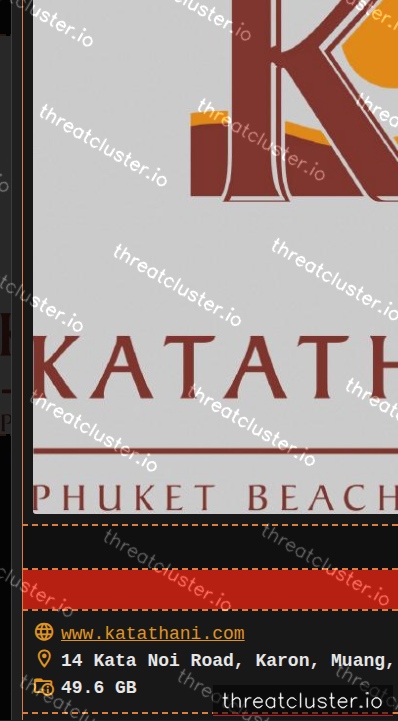 Leak-site post naming Katathani Phuket Beach Resort, captured by ThreatCluster