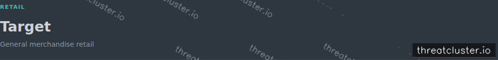 Leak-site post naming Target, captured by ThreatCluster