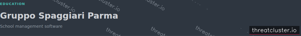 Leak-site post naming Gruppo Spaggiari Parma, captured by ThreatCluster