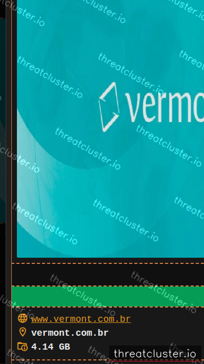 Leak-site post naming Vermont XCenter, captured by ThreatCluster
