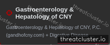 Leak-site post naming Gastroenterology & Hepatology of CNY, captured by ThreatCluster