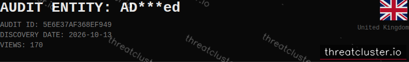 Leak-site post naming AD***ed, captured by ThreatCluster