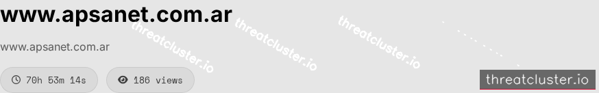 Leak-site post naming www.apsanet.com.ar, captured by ThreatCluster