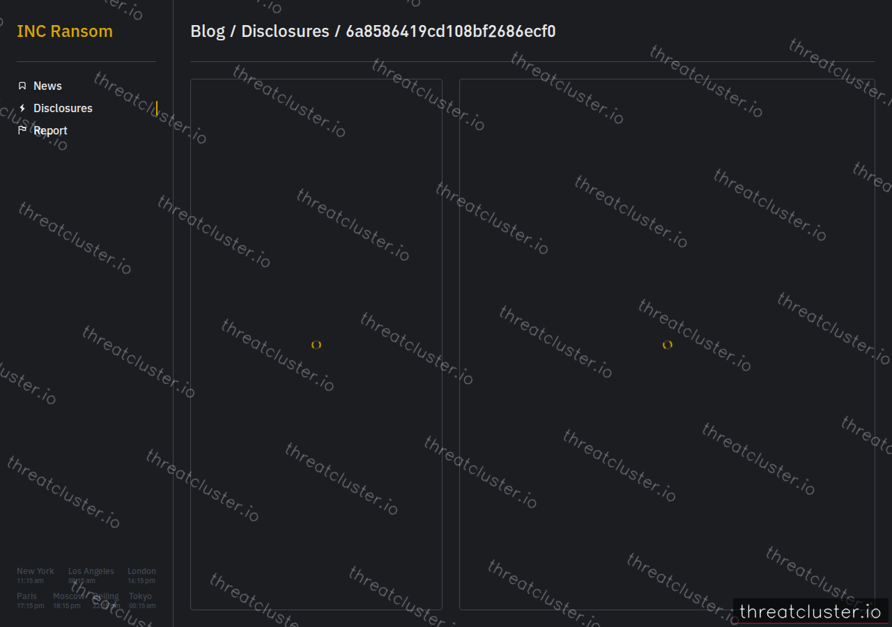 Leak-site post naming CDGARVINLAW, captured by ThreatCluster