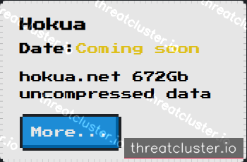 Leak-site post naming Hokua, captured by ThreatCluster
