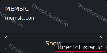 Leak-site post naming MEMSIC, captured by ThreatCluster