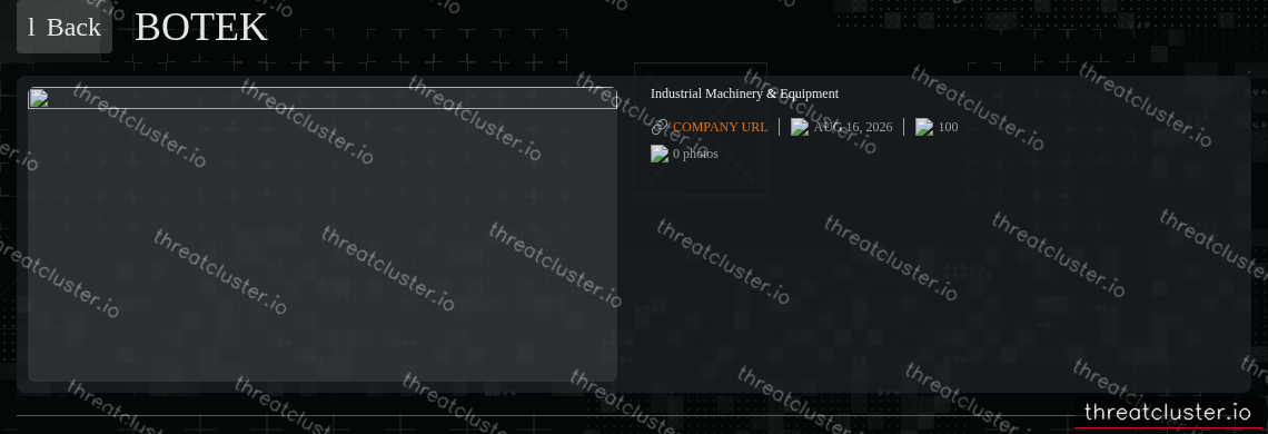Leak-site post naming Botek, captured by ThreatCluster