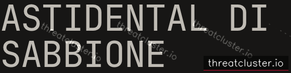 Leak-site post naming Astidental di Sabbione, captured by ThreatCluster