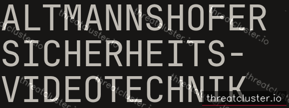 Leak-site post naming Altmannshofer Sicherheits-Videotechnik, captured by ThreatCluster