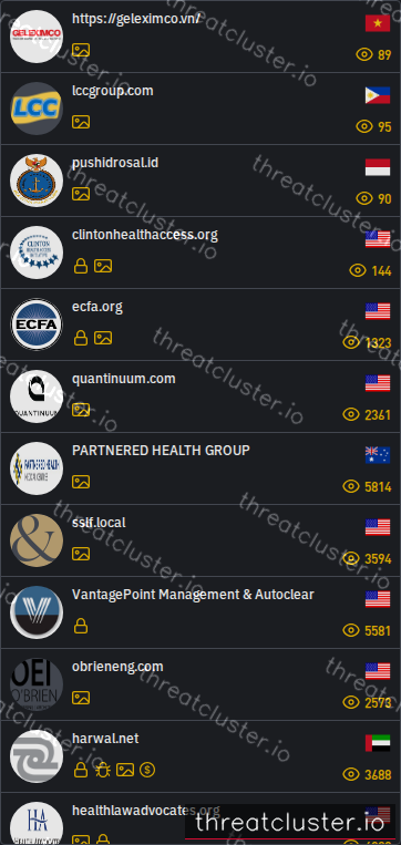 Leak-site post naming https://geleximco.vn/, captured by ThreatCluster
