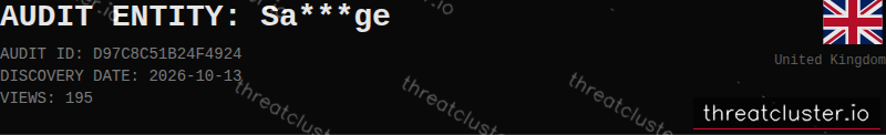 Leak-site post naming Sa***ge, captured by ThreatCluster