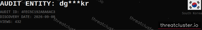 Leak-site post naming dg***kr, captured by ThreatCluster