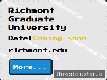 Leak-site post naming Richmont Graduate University, captured by ThreatCluster