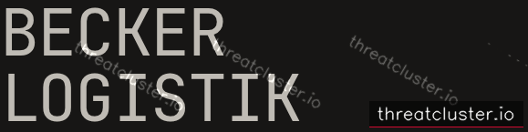 Leak-site post naming Becker Logistik, captured by ThreatCluster