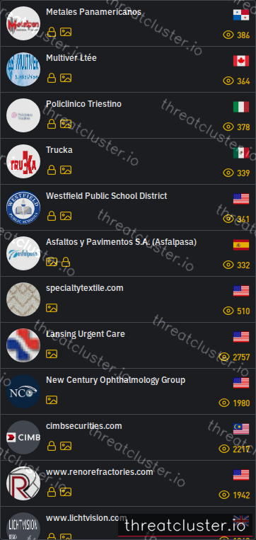 Leak-site post naming Metales Panamericanos, captured by ThreatCluster